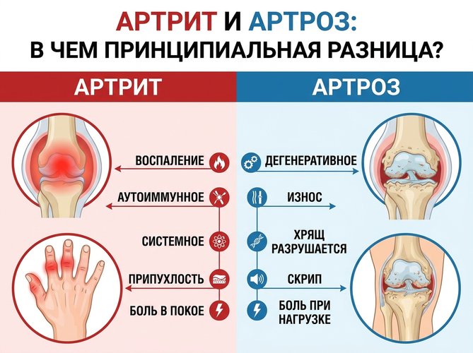 Артрит и артроз в чем разница
