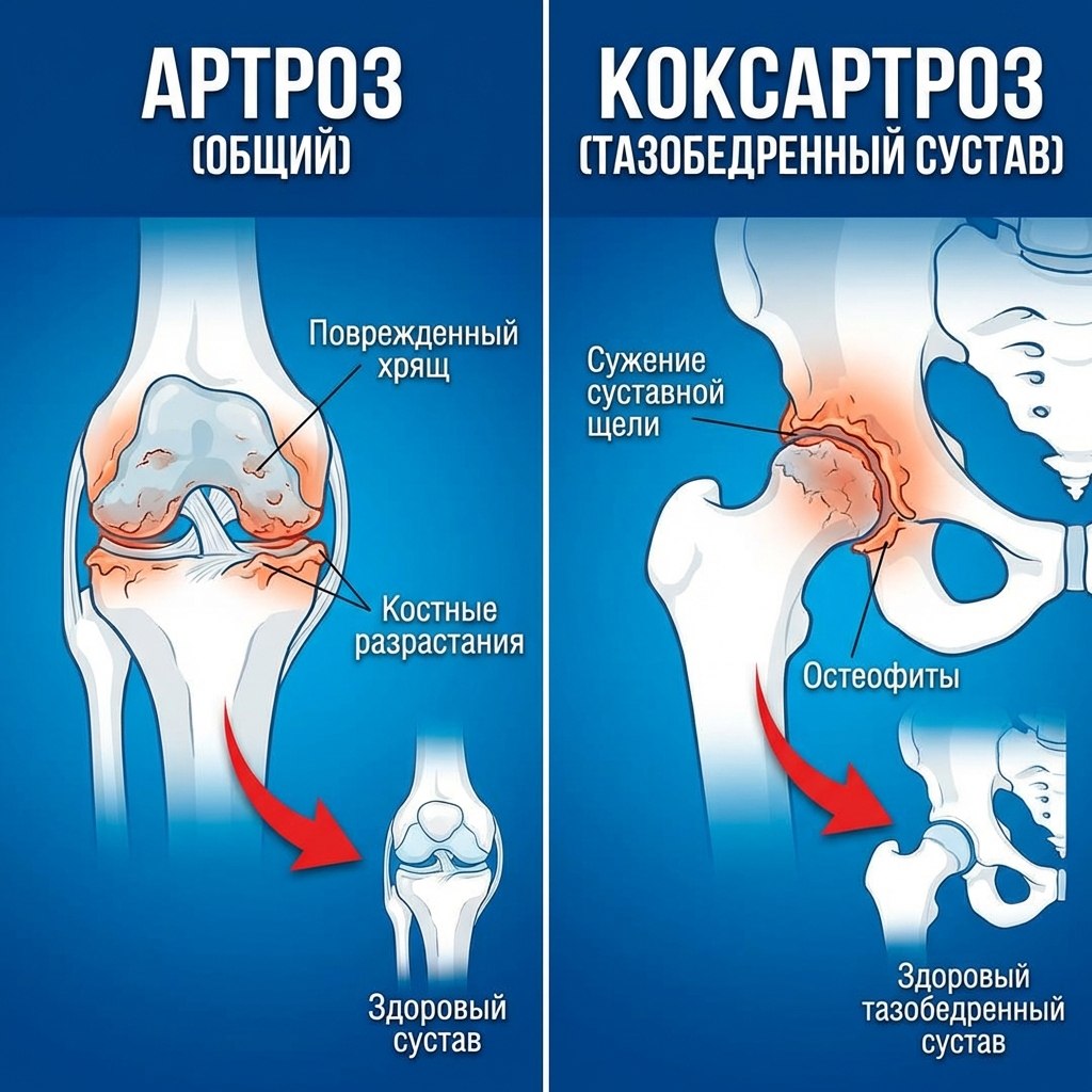 Артроз и коксартроз в чем разница