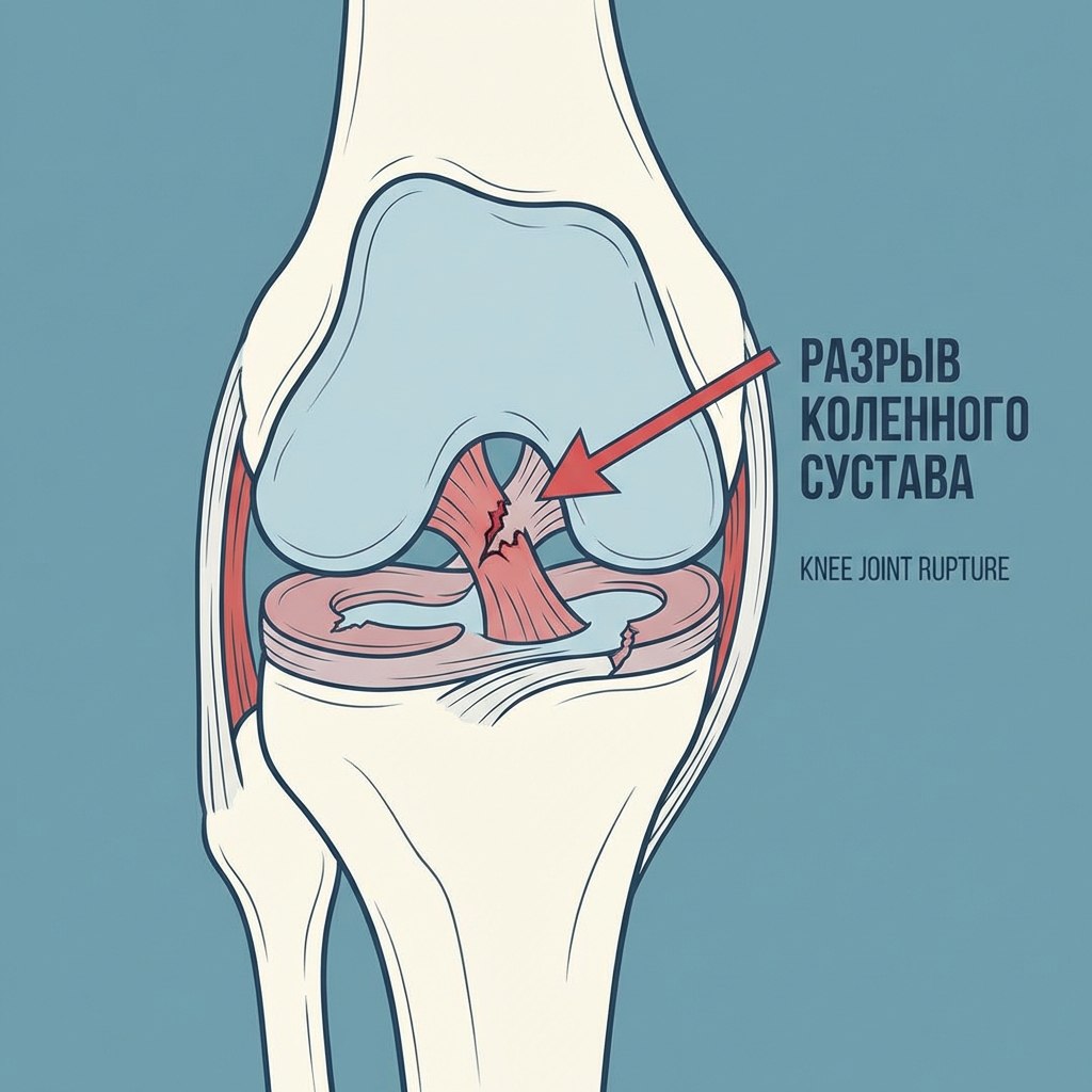 Лечение разрыва коленного сустава